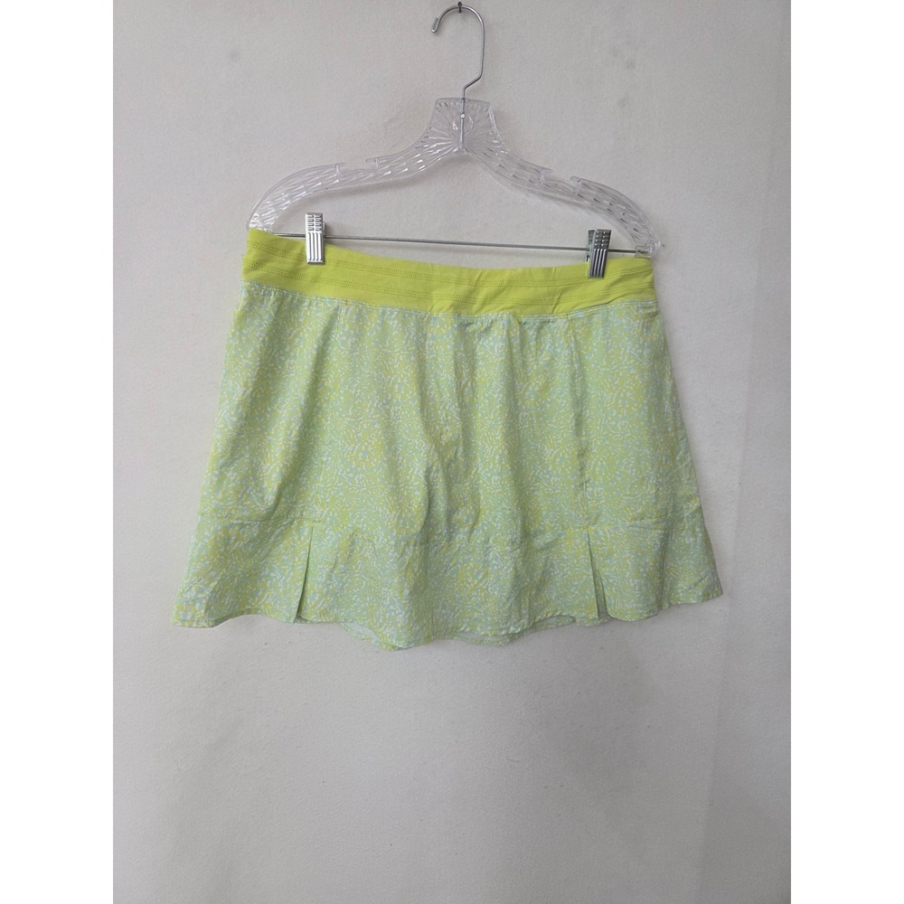 Tasc Performance Skort Women Large Lime Green Printed Active TW 880P Tennis Golf